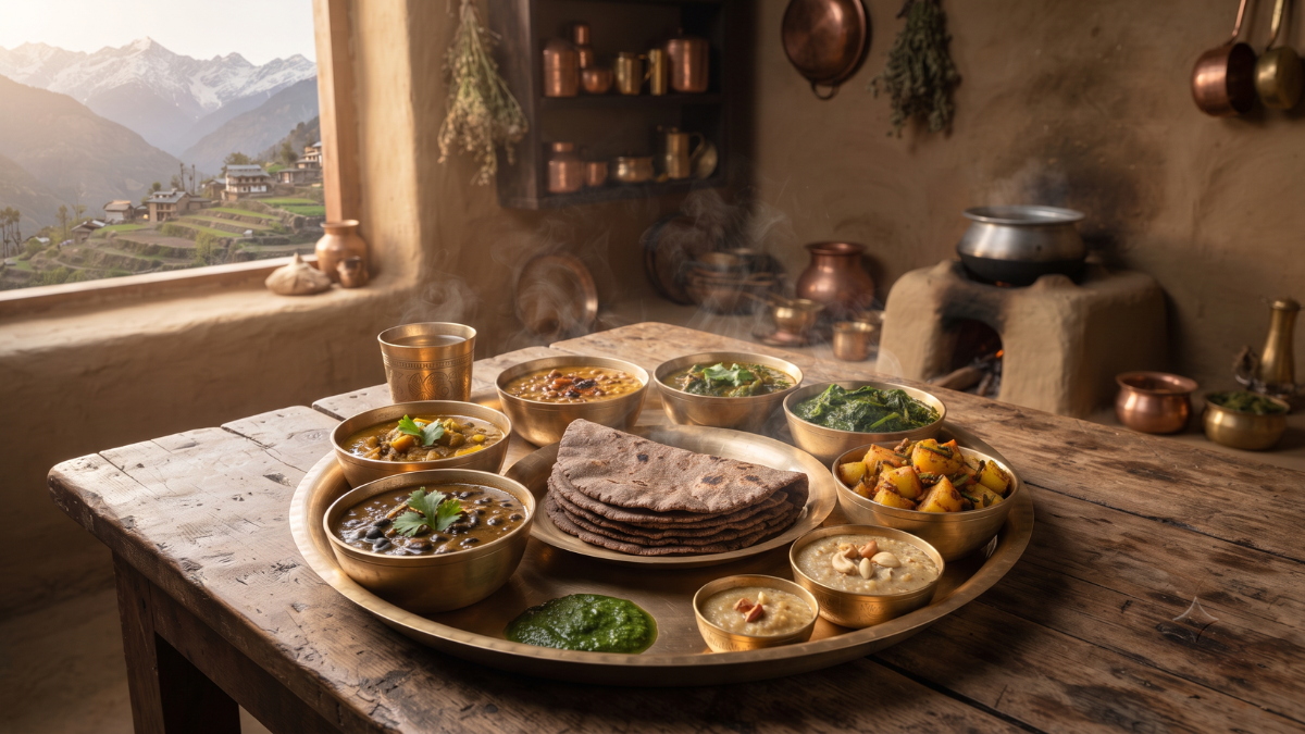 Traditional Kumaoni Food Thali