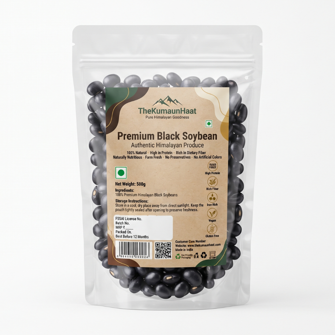 Premium Black Soybean (Bhatt Dal), 1kg
