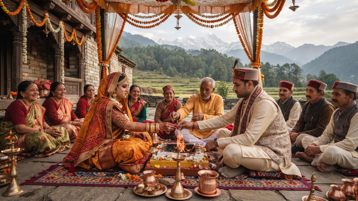 Traditional Kumaoni wedding ceremony